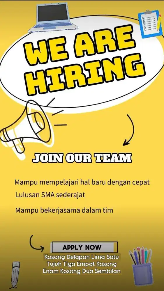 Lowongan Kerja Sales Marketing