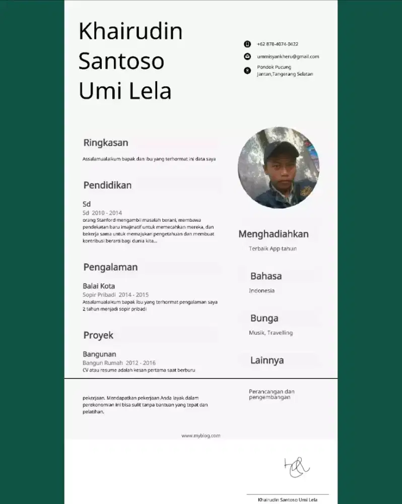 Assalamualaikum Saya sedang butuh pekerjaan sopir pribadi dan kantor
