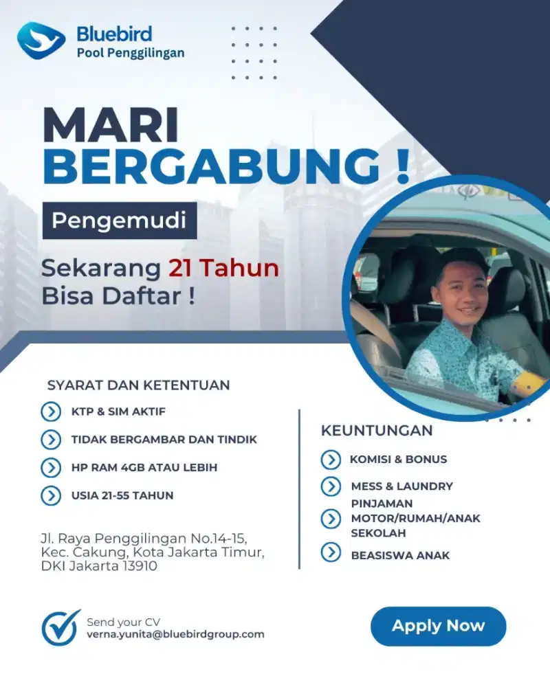 Lowongan Driver Taksi BB
