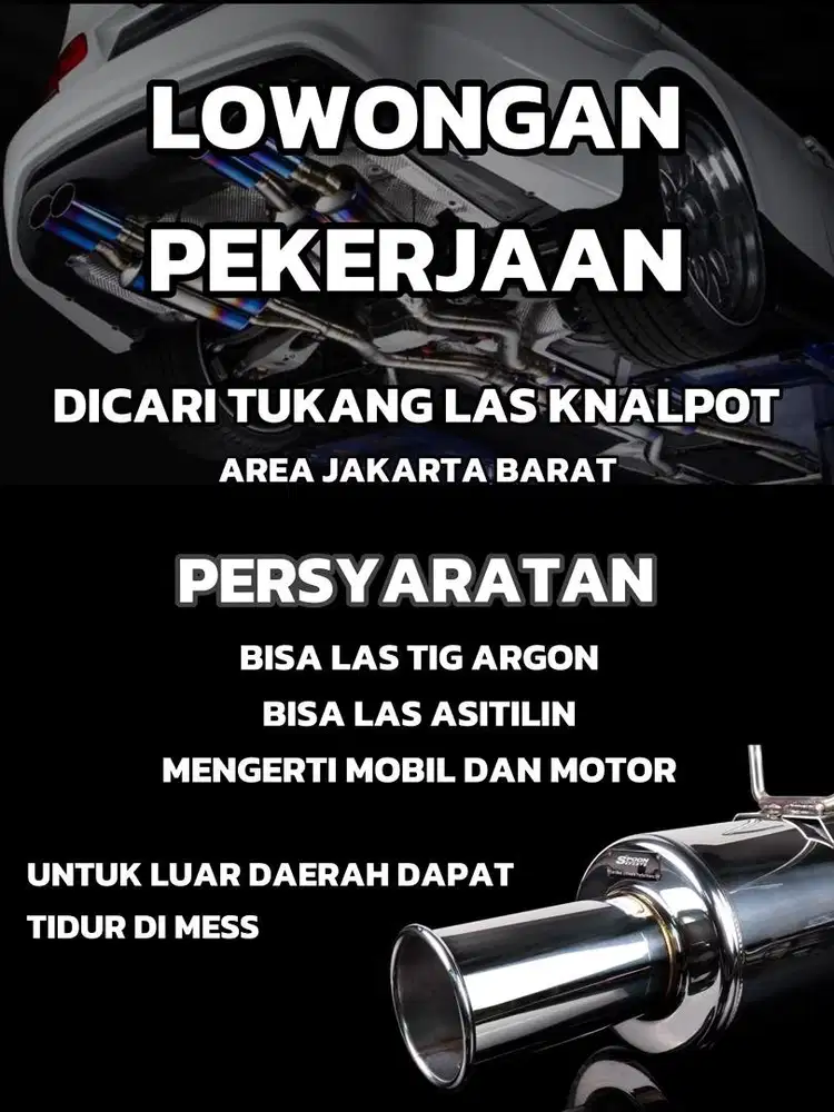 DICARI TUKANG LAS KNALPOT