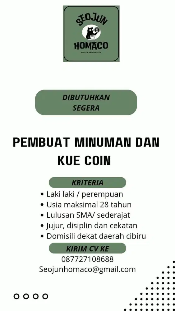 jaga stand minuman dan kue koin