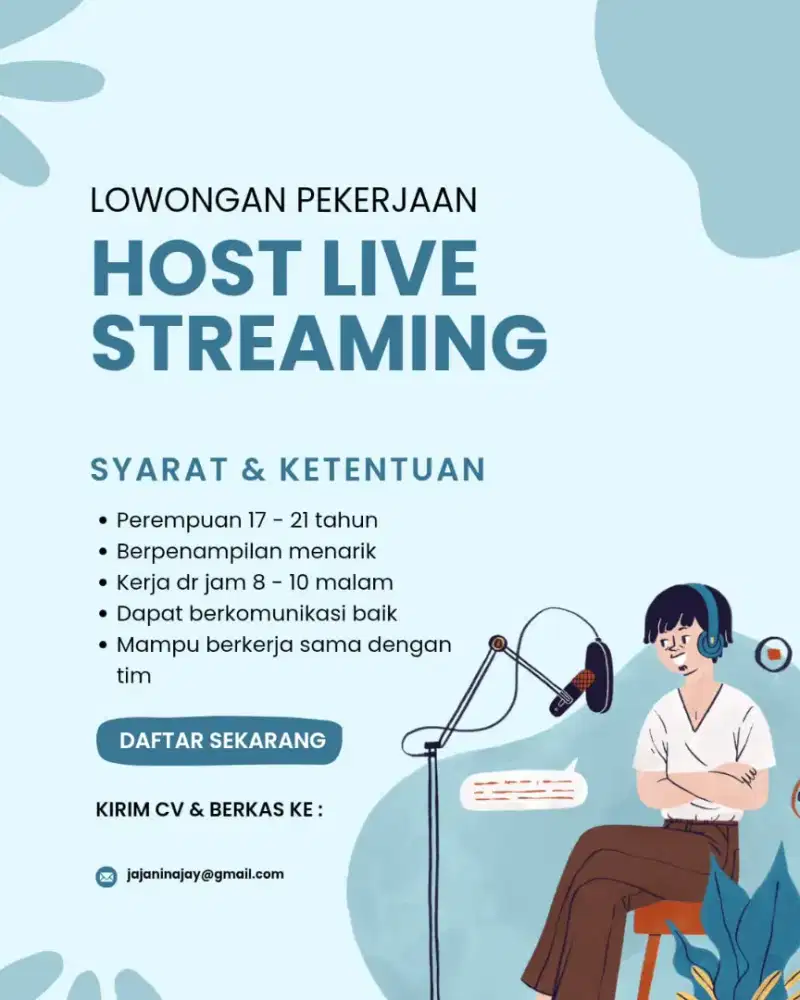 Di butuhkan host live