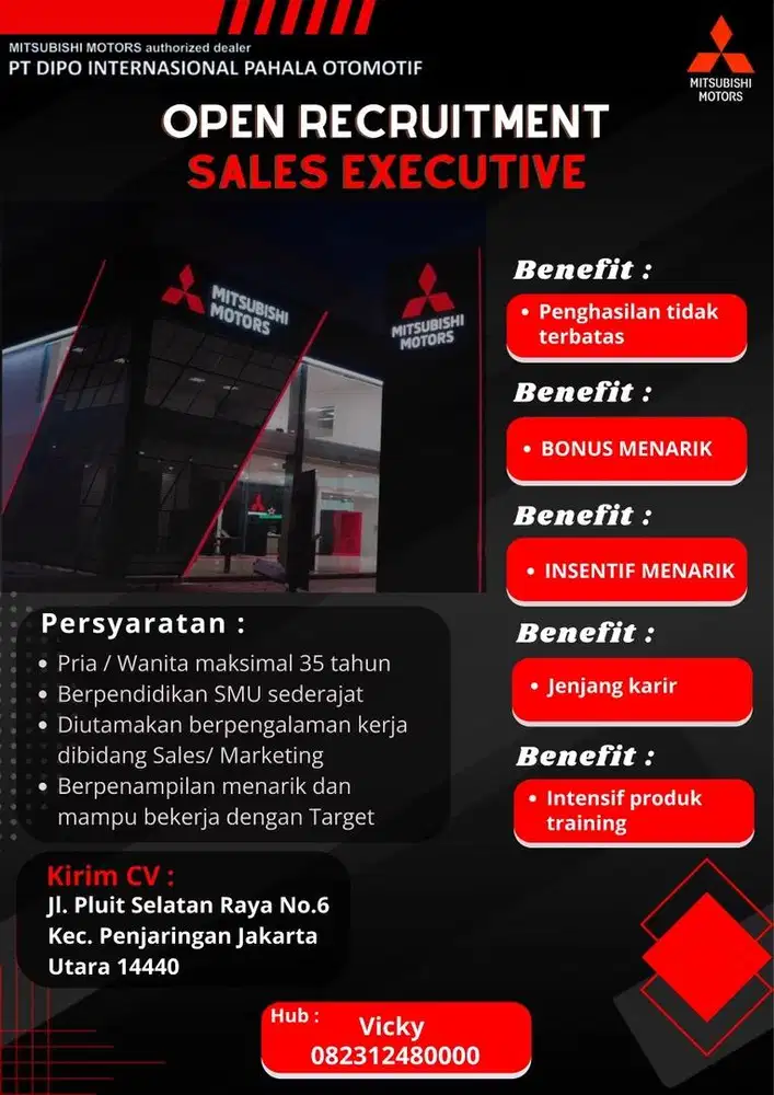LOWONGAN KERJA SALES MITSUBISHI