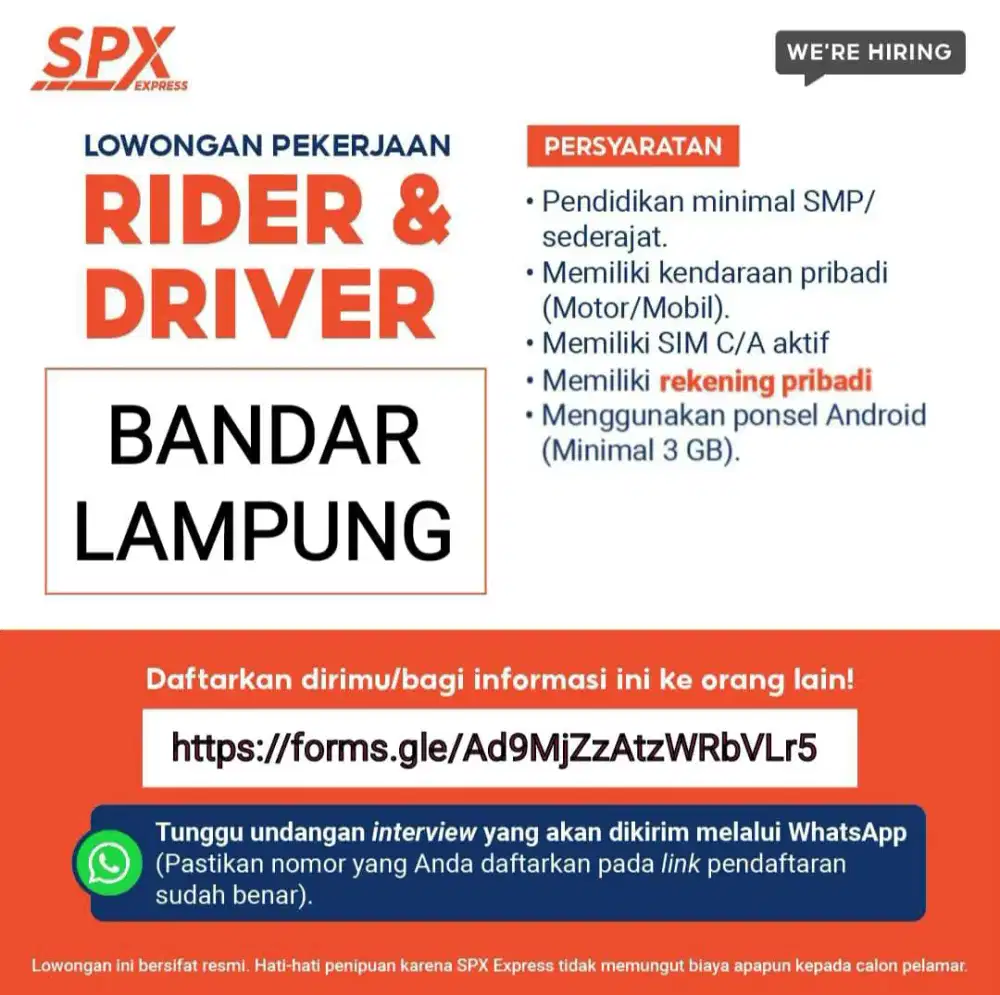Lowongan kerja kurir shope express