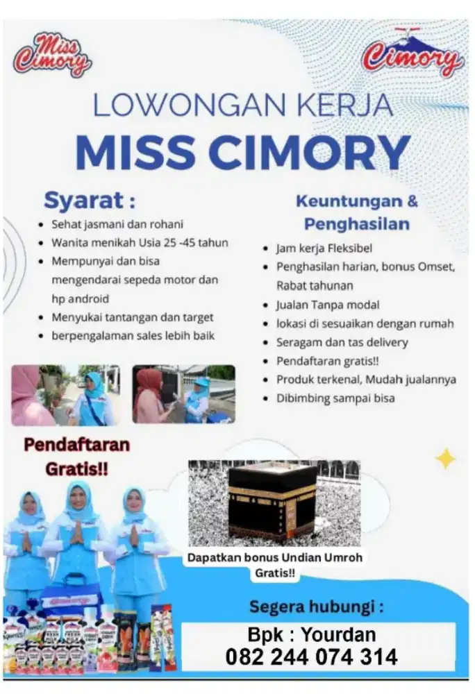 Lowongan pekerjaan miss cimory