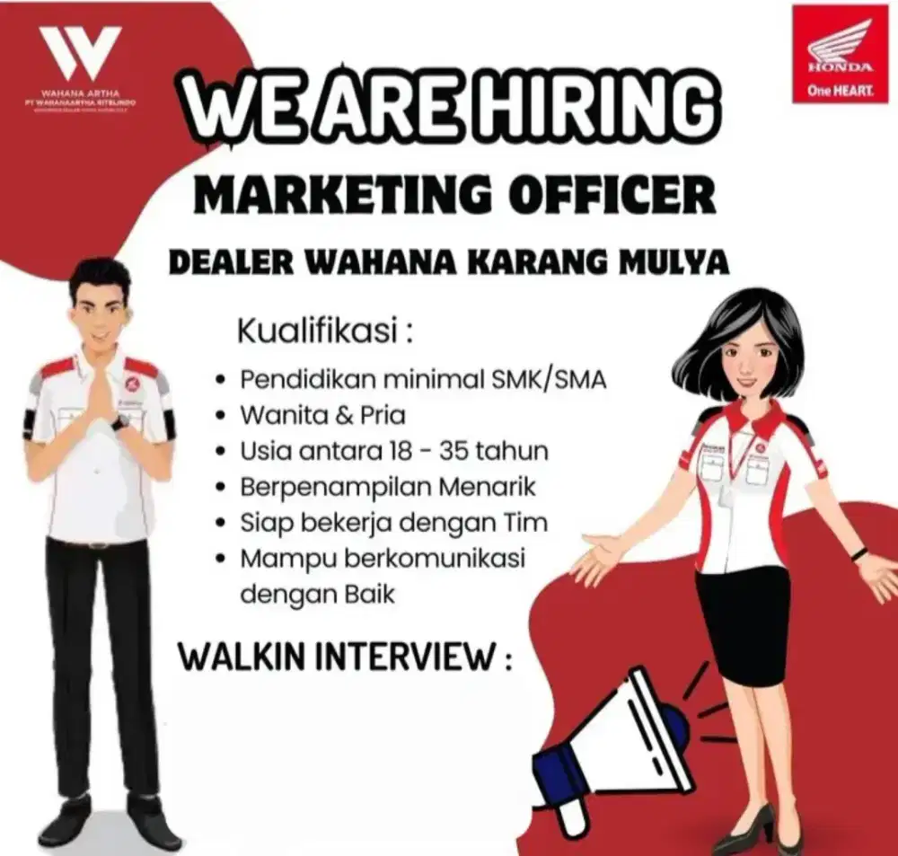 DI BUTUHKAN SALES MOTOR HONDA