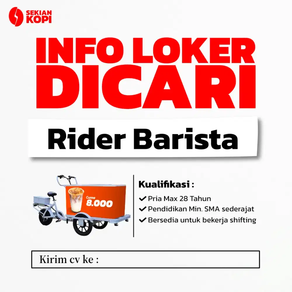 Driver Barista - Sekian Kopi