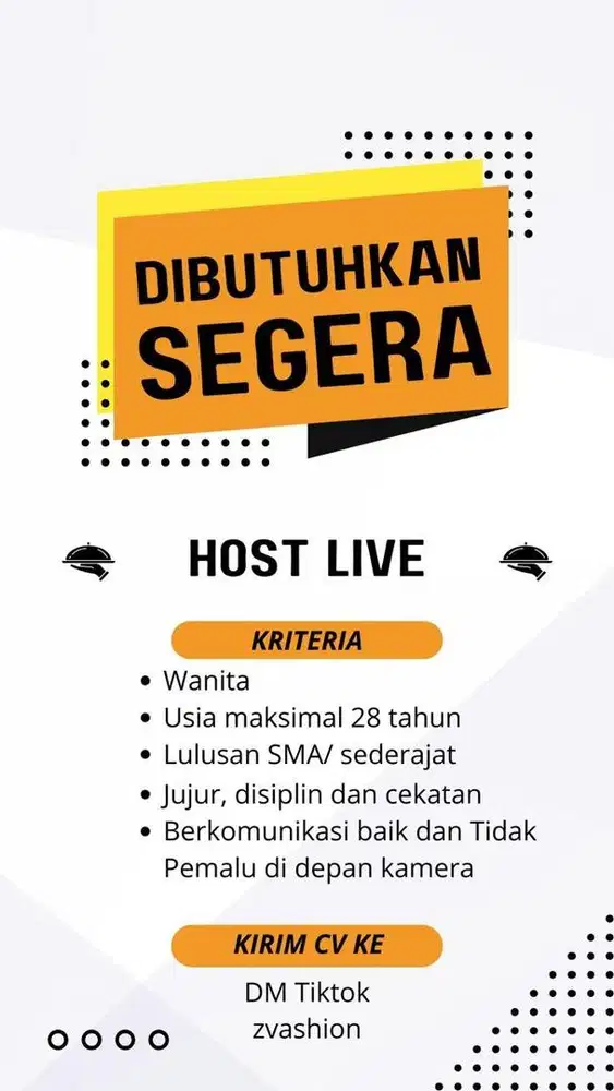 LOWONGAN KERJA HOST LIVE