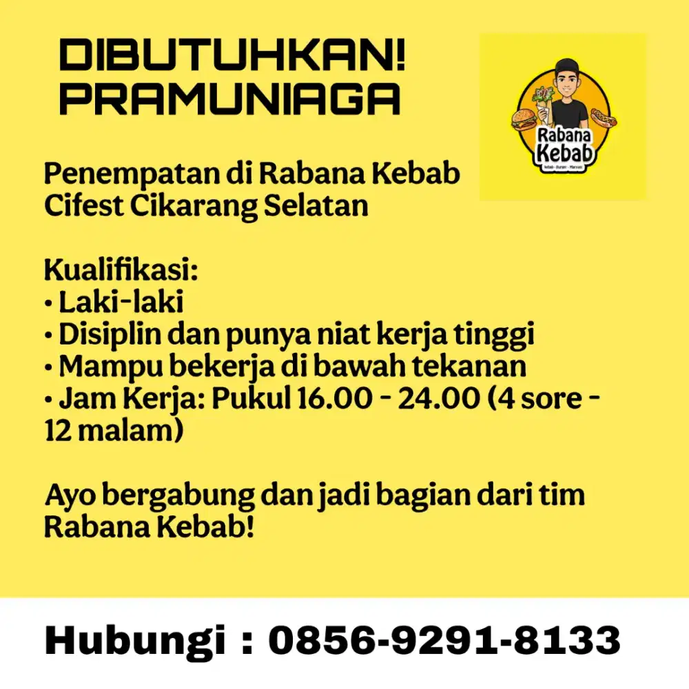 Lowongan Pramuniaga