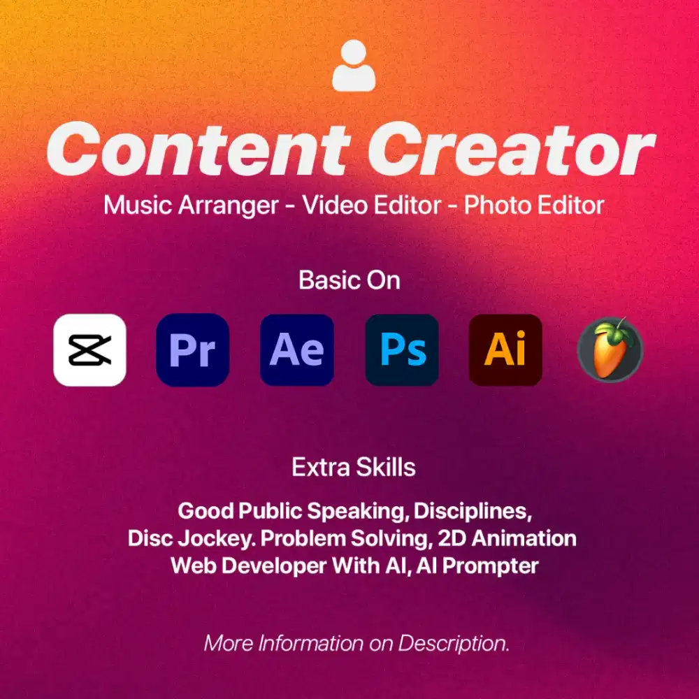Editor Foto Video & Music Arranger Kreatif