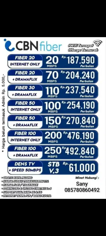 Pasang wifi CBN gratis pemasangan all semarang