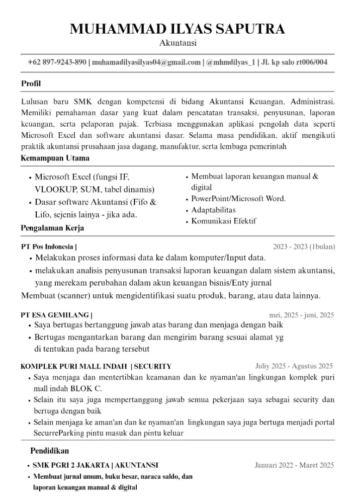 saya siap kerja segerah