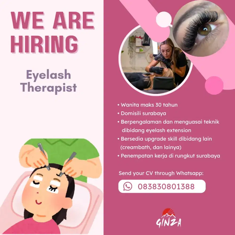 DIBUTUHKAN EYELASH THERAPIST