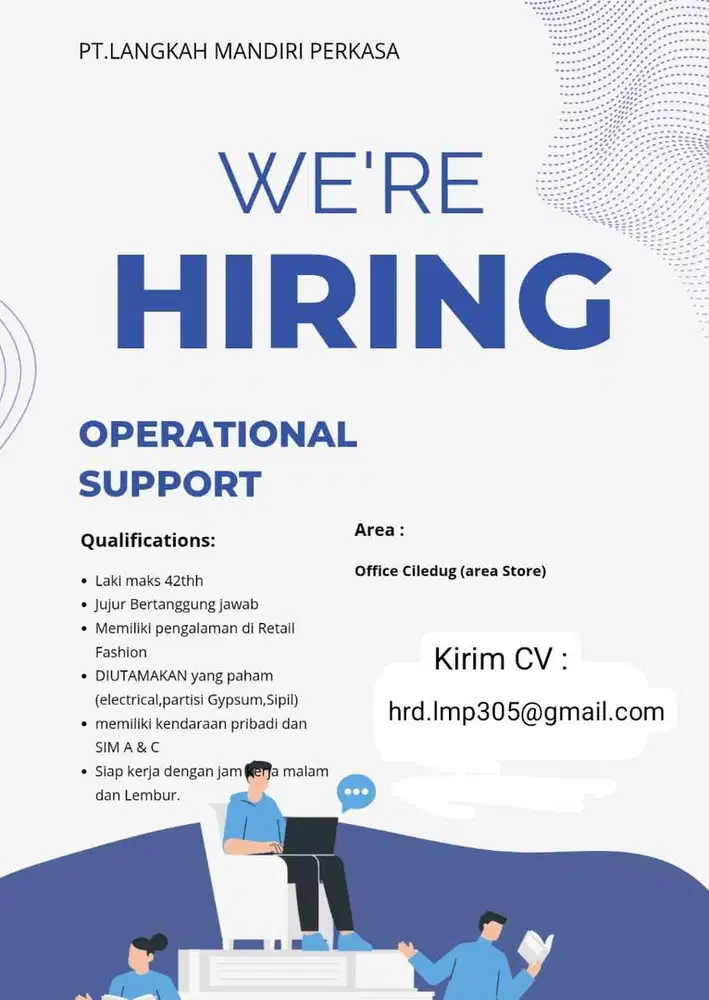 DIBUTUHKAN ops suport technic