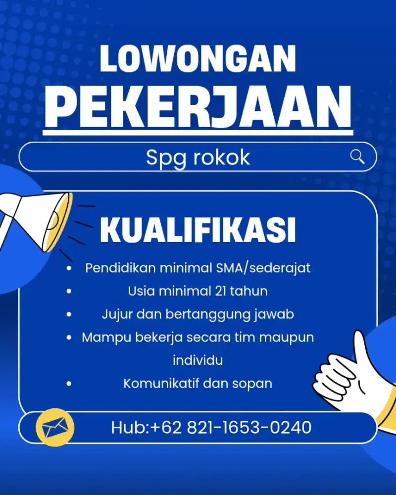 Dibutuhkan segera SPG dan SPB dan perawat klinik kecantikan
