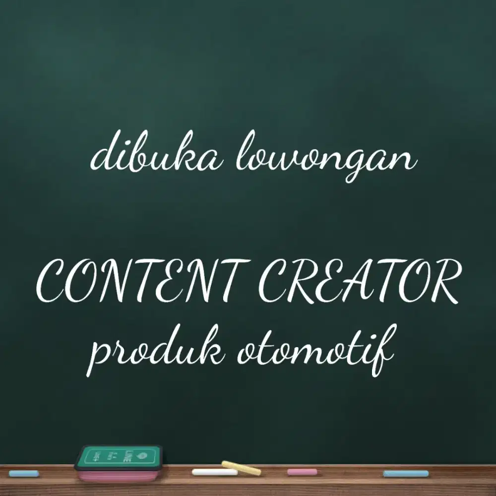 Lowongan untuk CONTENT CREATOR