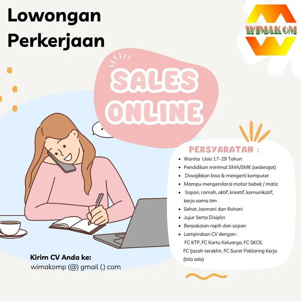 LOWONGAN KERJA ADMIN ONLINE WANITA TOKO KOMPUTER DI MANGGA 2 SQUARE
