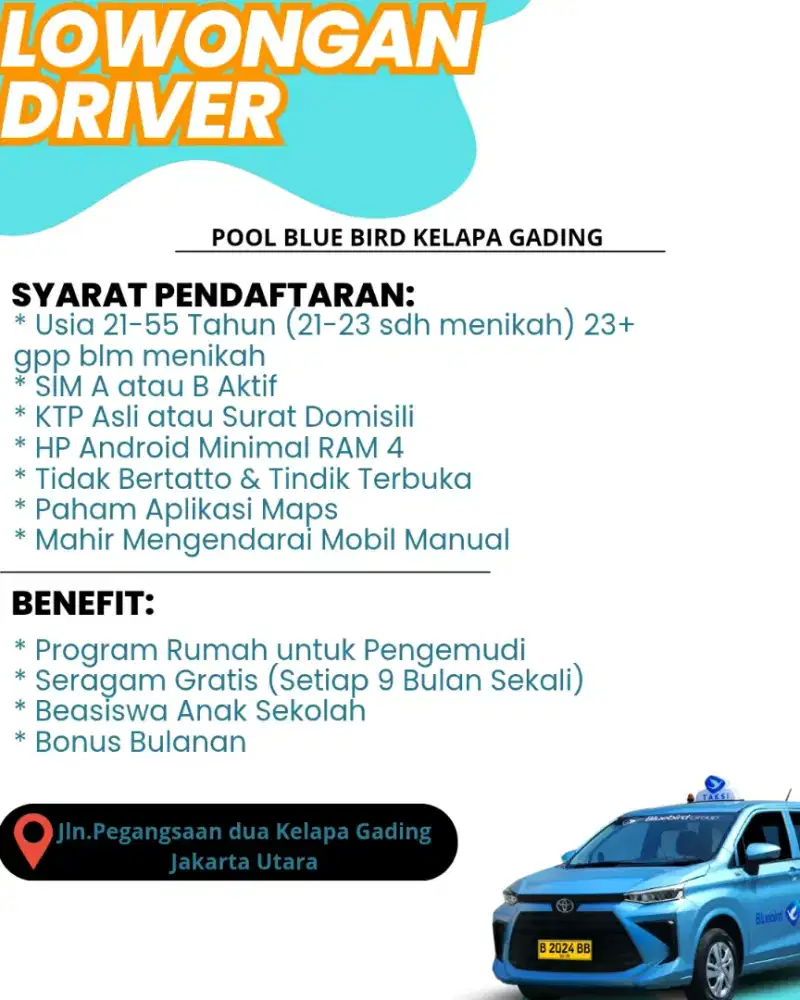Lowongan Driver Taksi Online