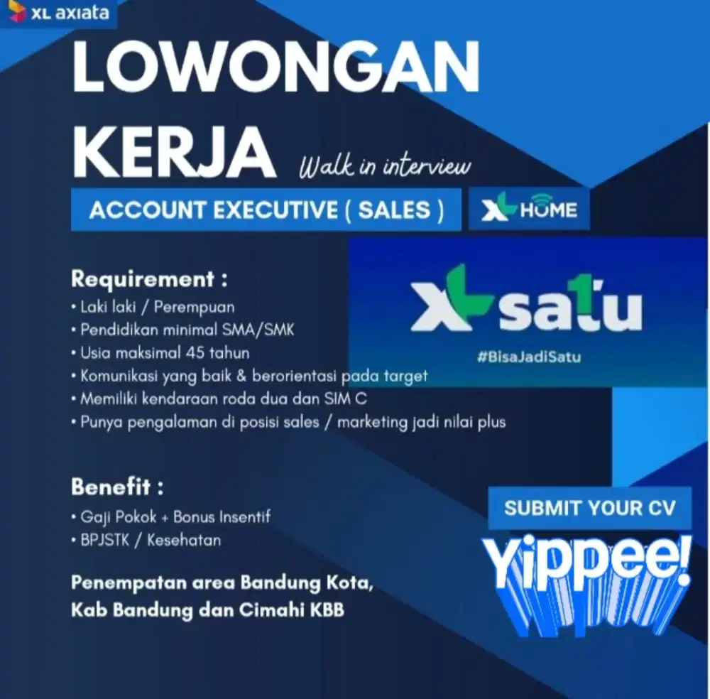 Loker posisi Sales Wifi XLHOME