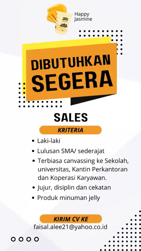 Lowongan sales Minuman
