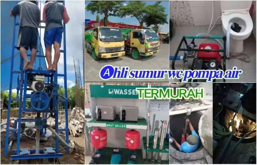 Jasa pembuatan sumur bor sepitank resapan suntik kuras sumur pompa air