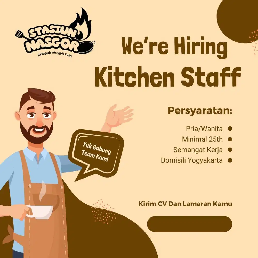 Dicari Untuk Juru Masak Nasgor
