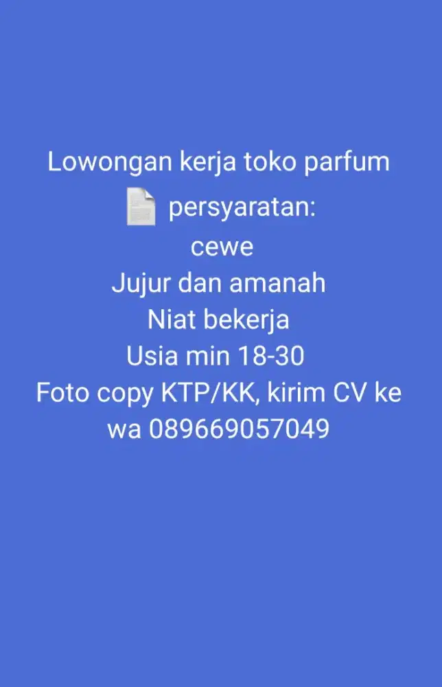 Loker toko parfum