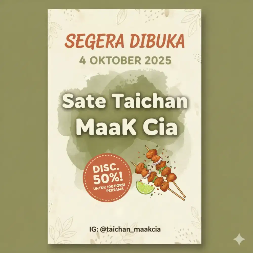 LOKER UNTUK JAGA TAICHAN & KEDAI KOPI