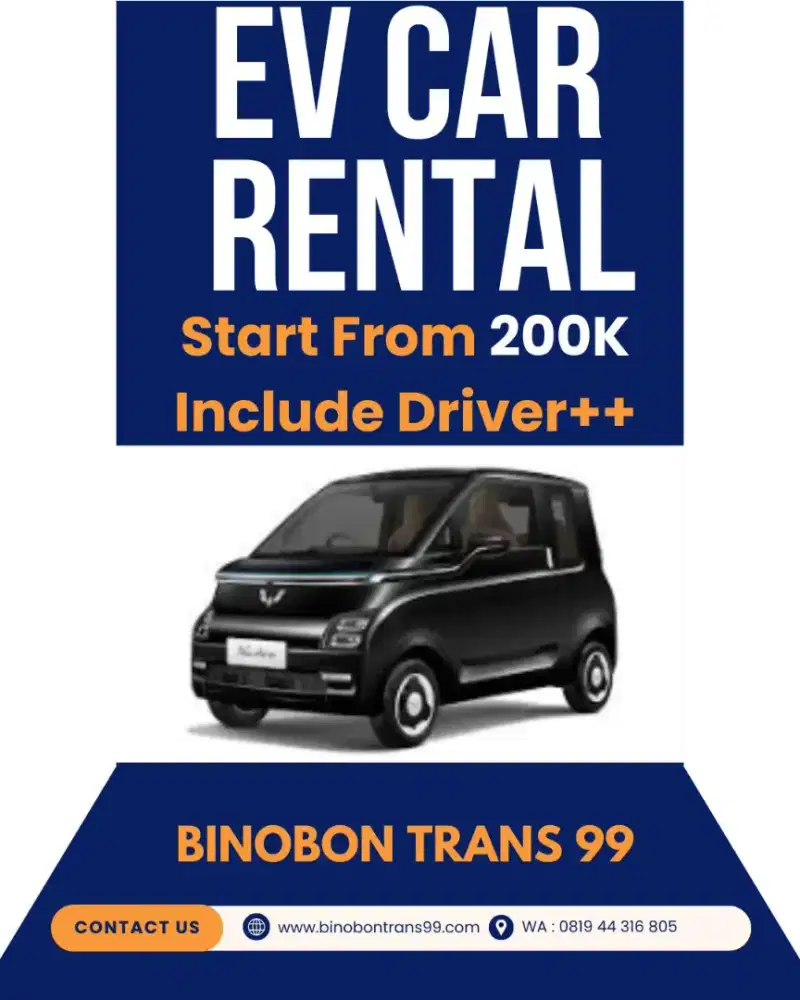 Disewakan Mobil Listrik Termasuk Supir