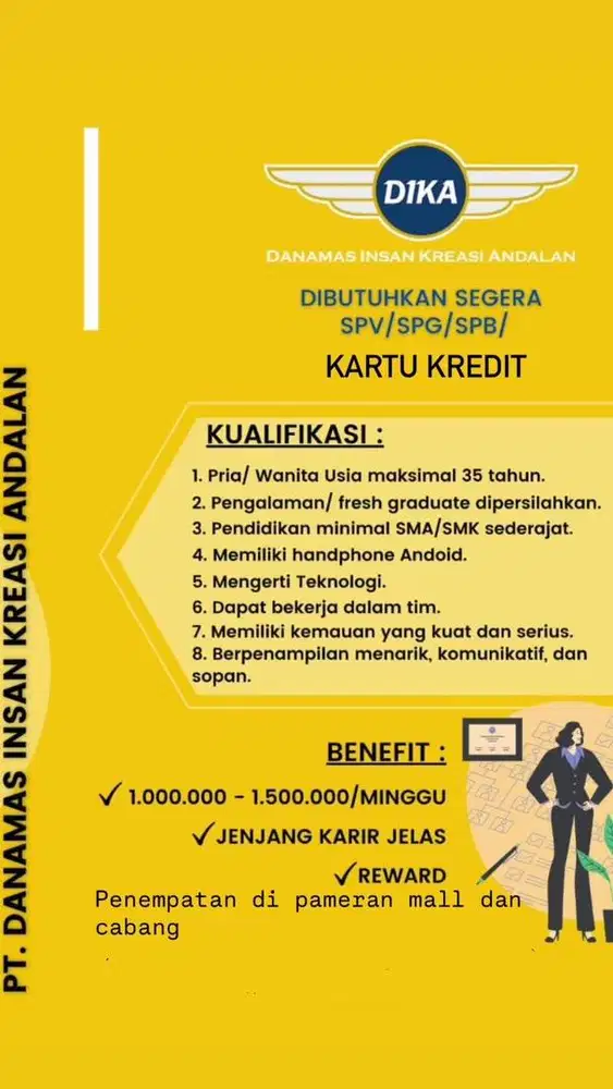 Dibutuhkan cepat SPV SPG & SPB