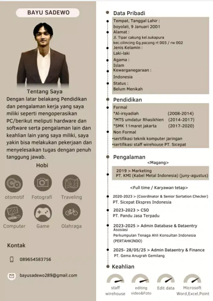 Cari pekerjaan sesuai kriteria atau diluar kriteria