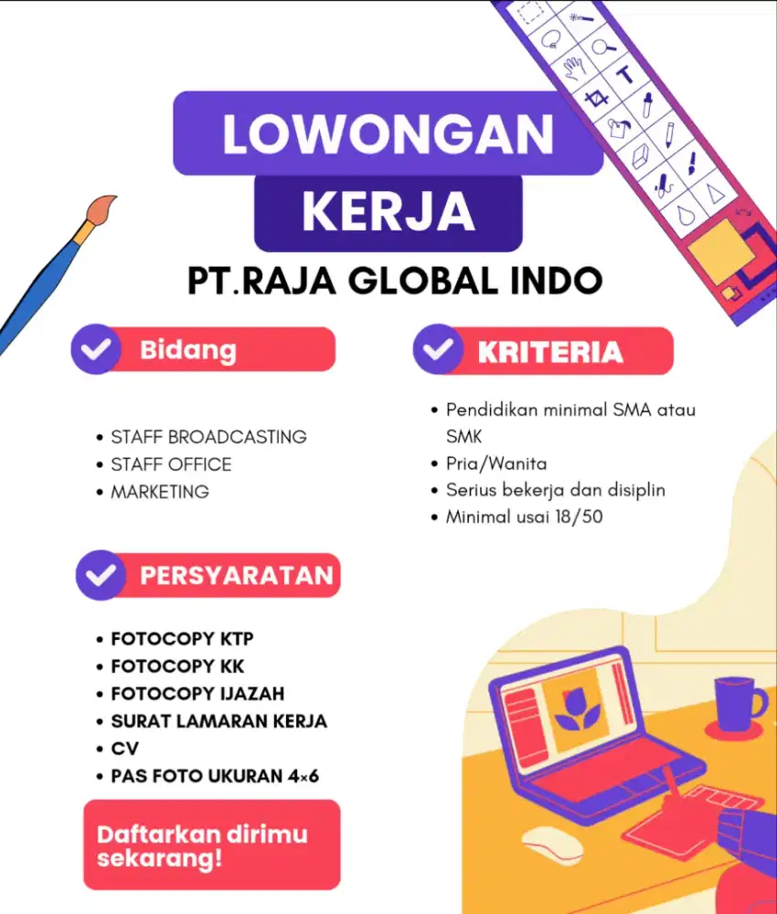 Lowongan kerja PT GLOBAL INDO