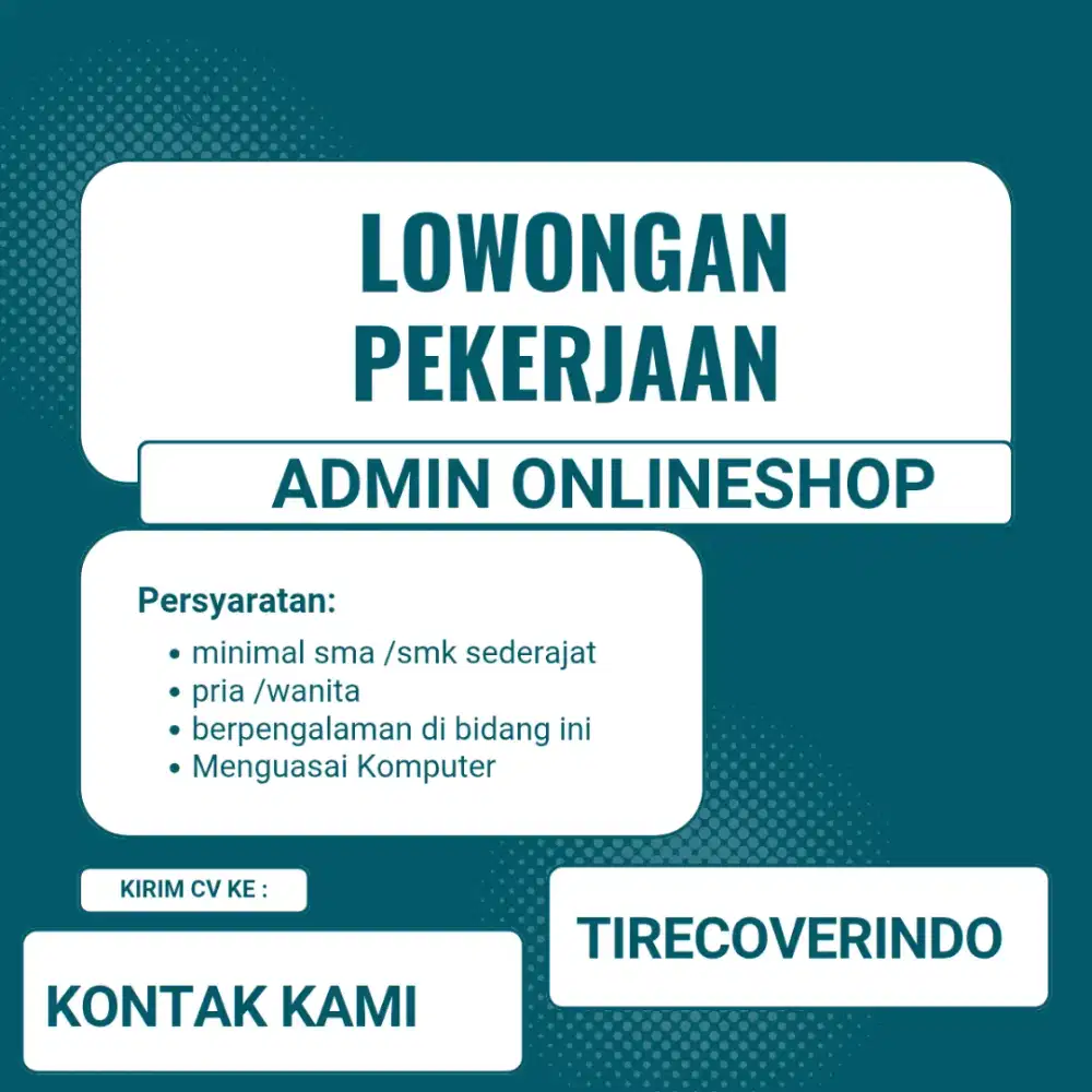lowongan kerja tirecoverindo