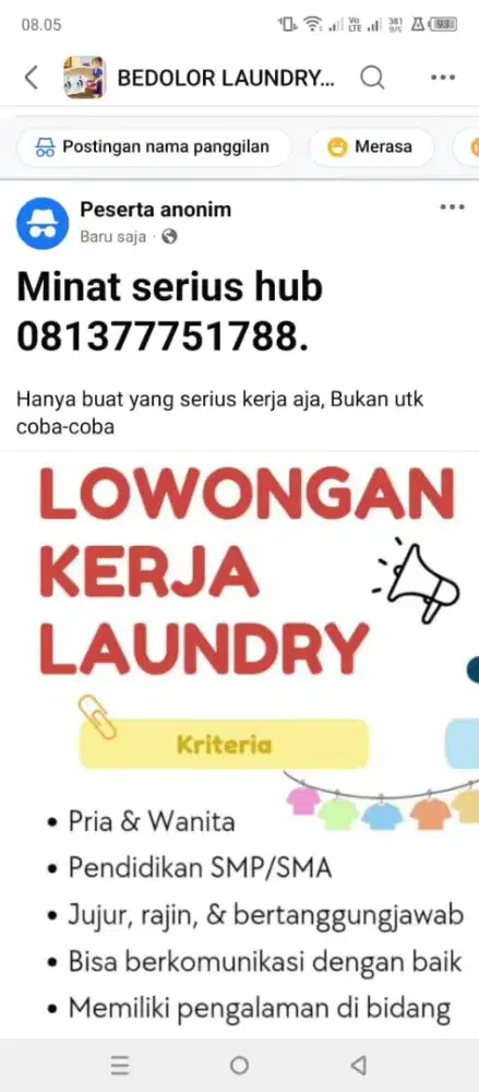 Lowongan Kerja Laundry