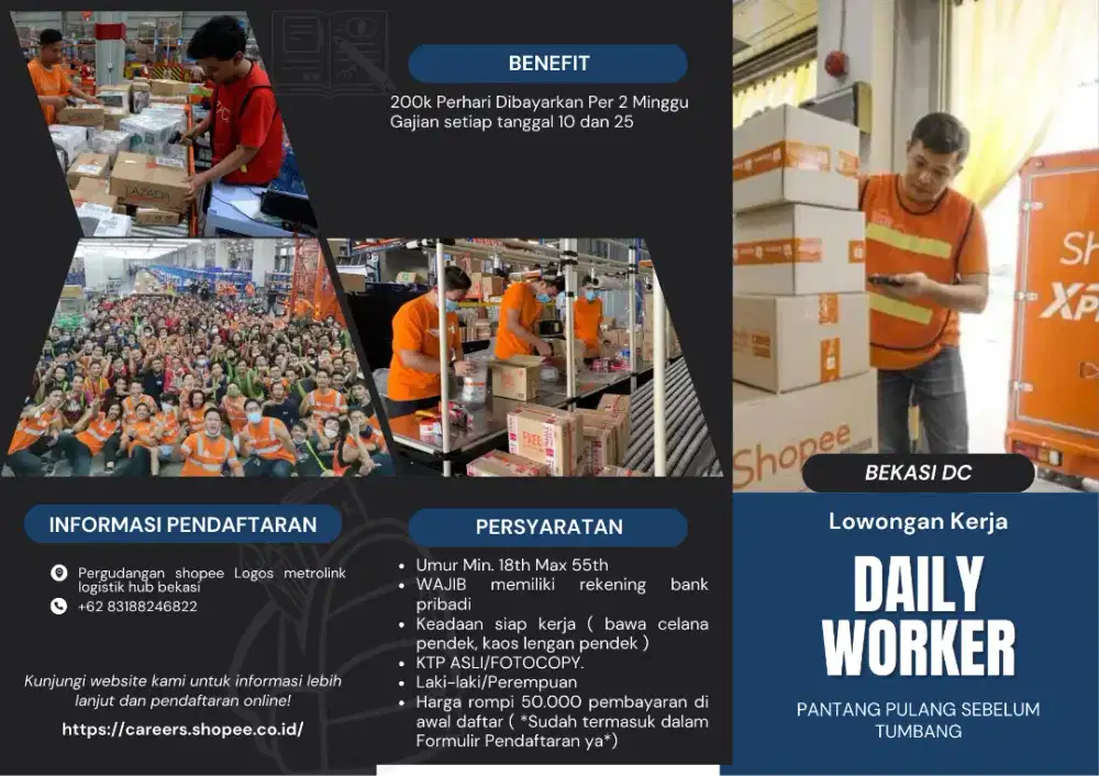 LOWONGAN KERJA GUDANG SHOPEE