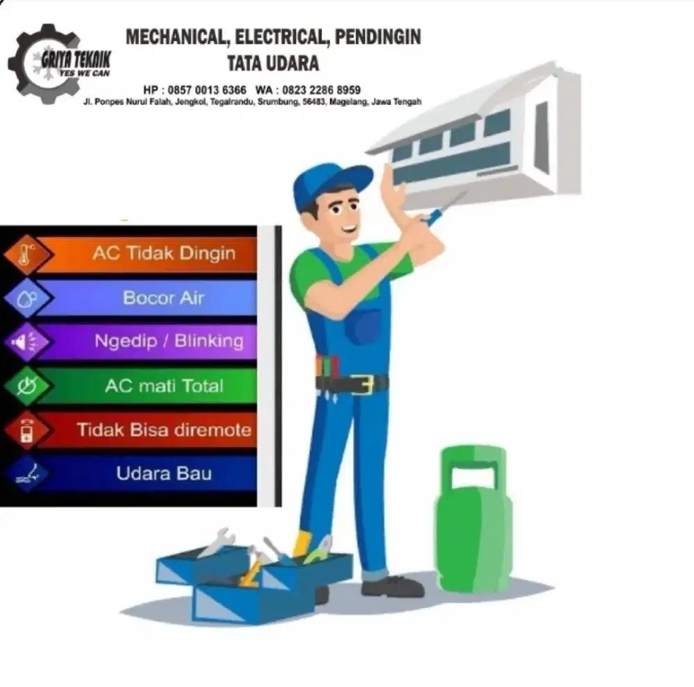 Cuci dan servis ac