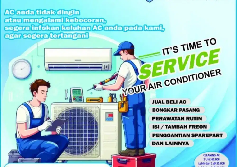 Cuci dan servis ac