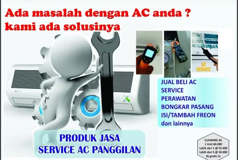 Cuci dan servis ac