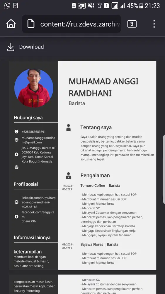 Cari loker barista