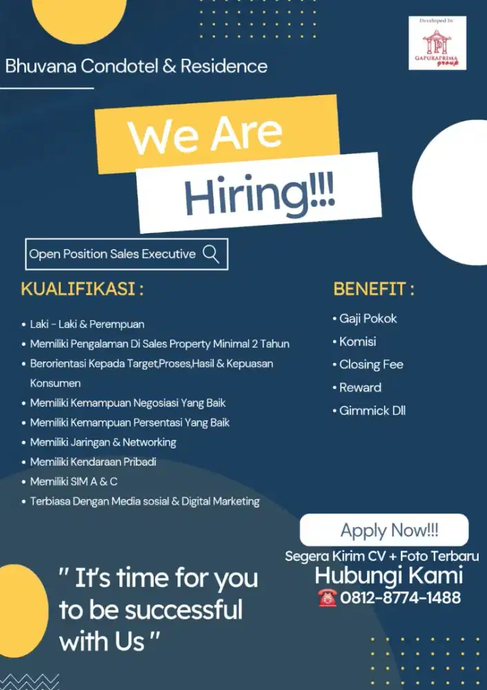 Info Lowongan Kerja Sales Marketing Property Di Bogor