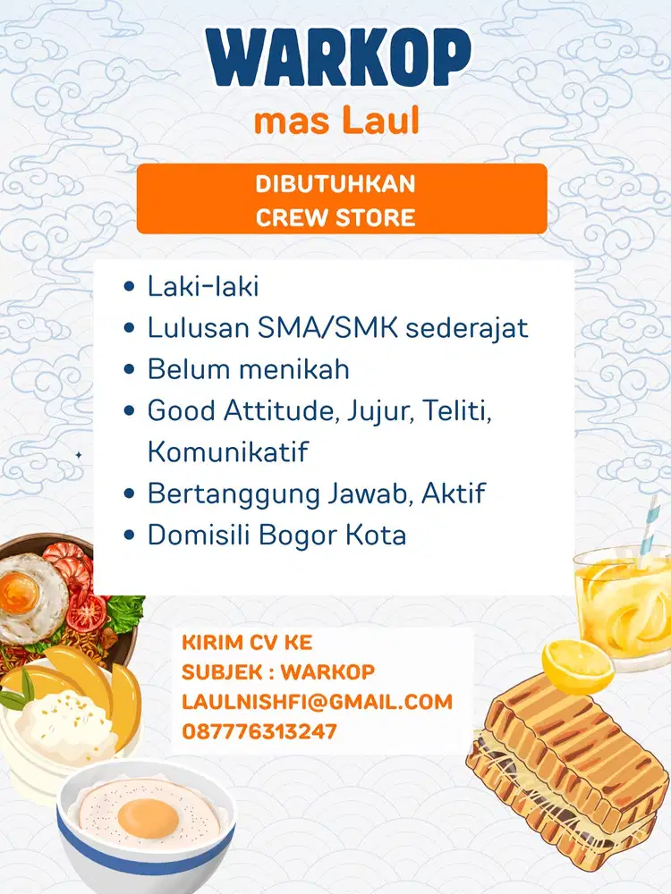 Lowongan kerja Jaga Warkop