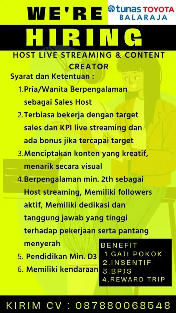 lowongan kerja live streamin