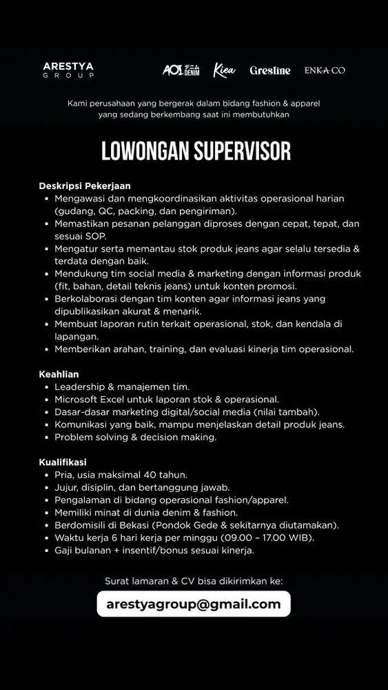 Supervisor Operasional