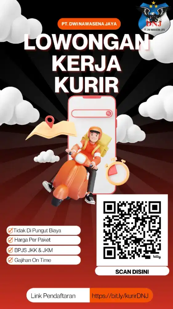 Dibutuhkan segera kurir area banten dan sekitarnya.