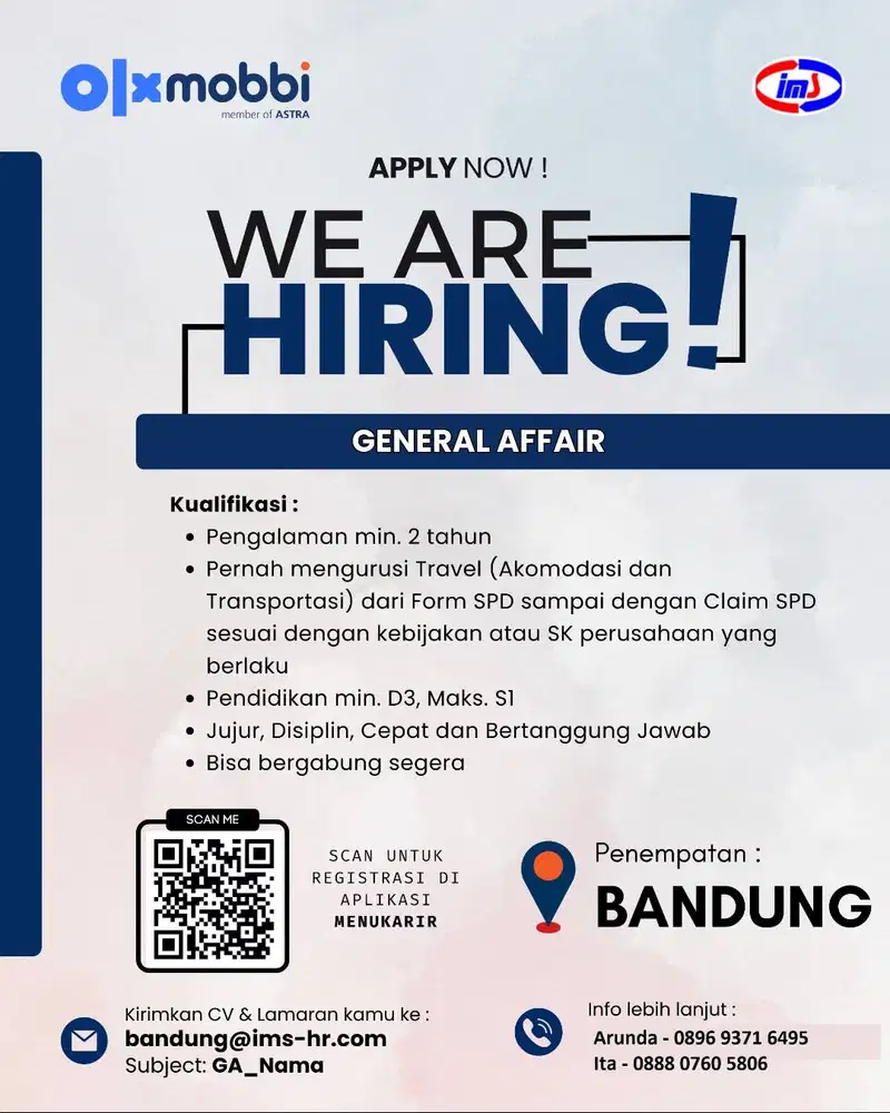 Lowongan Pekerjaan GENERAL AFFAIR OLX BANDUNG