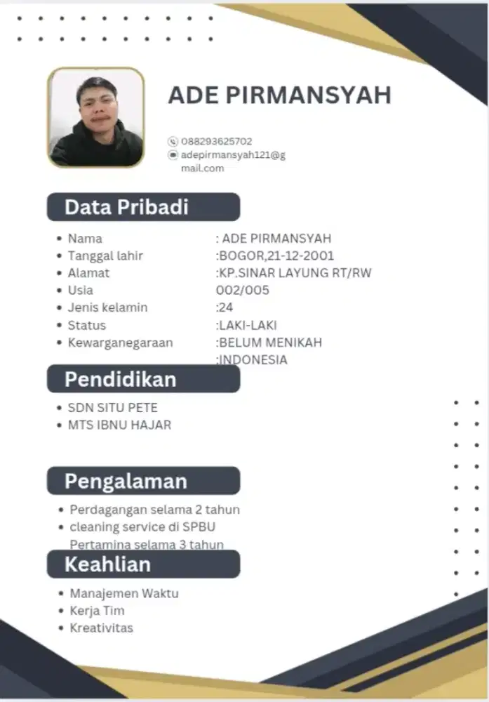 Info loker apa saja yg gapake ijazah