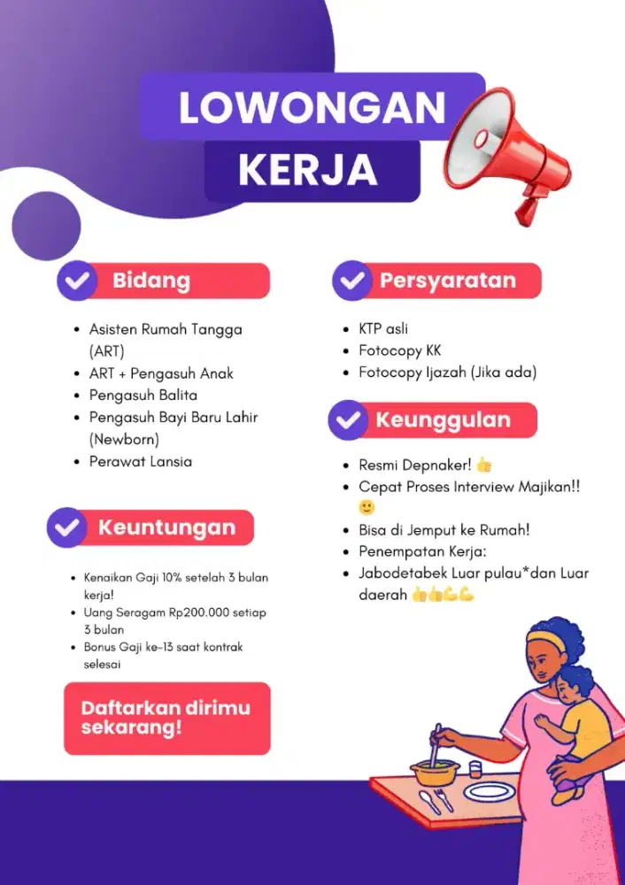 Info lowongan kerja ART
