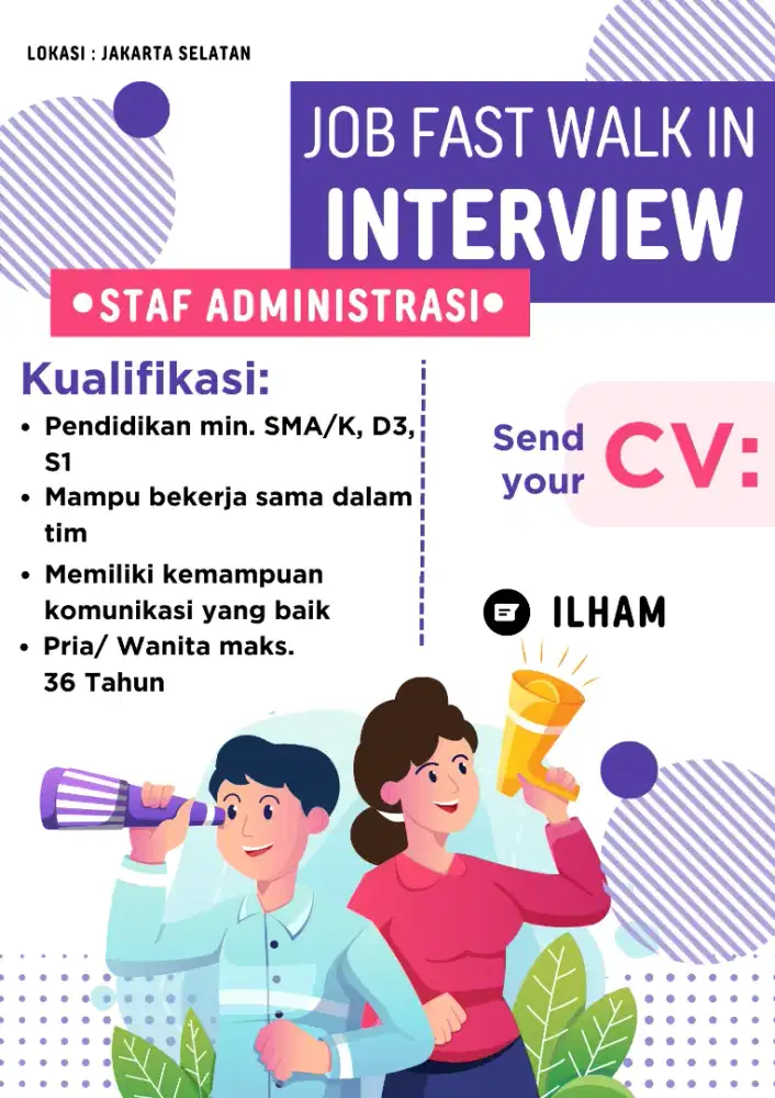 DIBUTUHKAN LOKER STAF ADMIN KANTOR