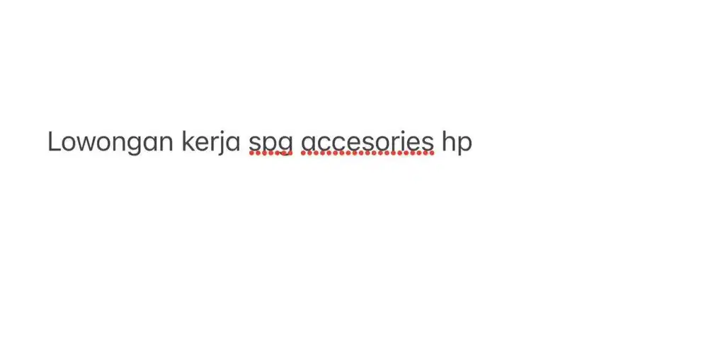 Lowongan kerja spg
