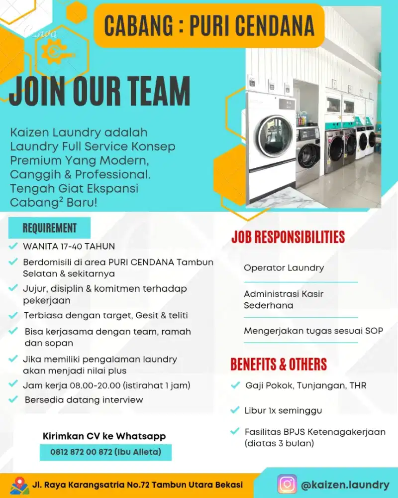 Staf Laundry Wanita Puri Cendana